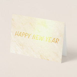 Carte Dorée Bonne année Gold Holiday Card