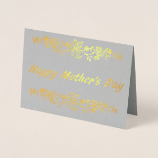 Carte Dorée Bonne fête des mères