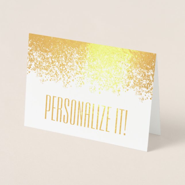 Carte Dorée Bordure glacée à huile d'or (Devant)