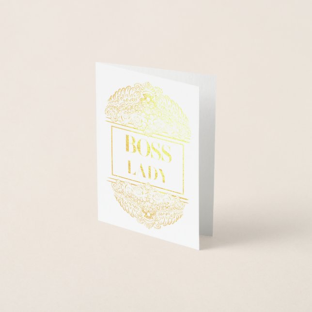 Carte Dorée Boss Lady - Élégante autonomisation (Devant)