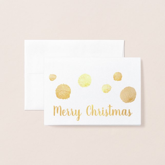 Carte Dorée Boules de Fil de Vacances artisanat (Devant avec enveloppe)