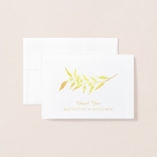 Carte Dorée Branche d'olive Gold File   Mariage