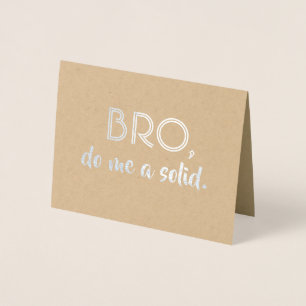 Carte Dorée Bro - proposition drôle de Groomsman Bro