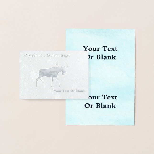 Carte Dorée Bull Moose - Bonnes Fêtes (Affichage)