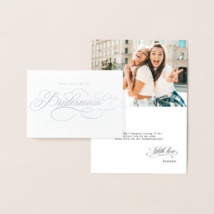 Carte Dorée Calligraphie Silver Serez-Vous Ma Femme D'Accueil