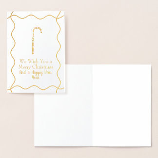 Carte Dorée Candy Cane Merry & Bright