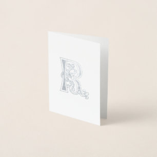 Carte Dorée Capitale décorative botanique médiévale R