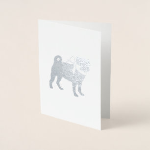 Carte Dorée Carlin Fête Blue Thème Célébration