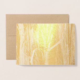 Carte Dorée Cèdre texturé en écorce de bois