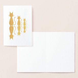 Carte Dorée Chats et ombres
