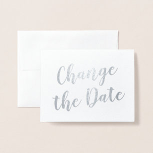 Carte Dorée Chic Elegant Changer la date Mariage Argent