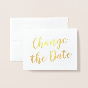 Carte Dorée Chic Elegant Changer la date Mariage or