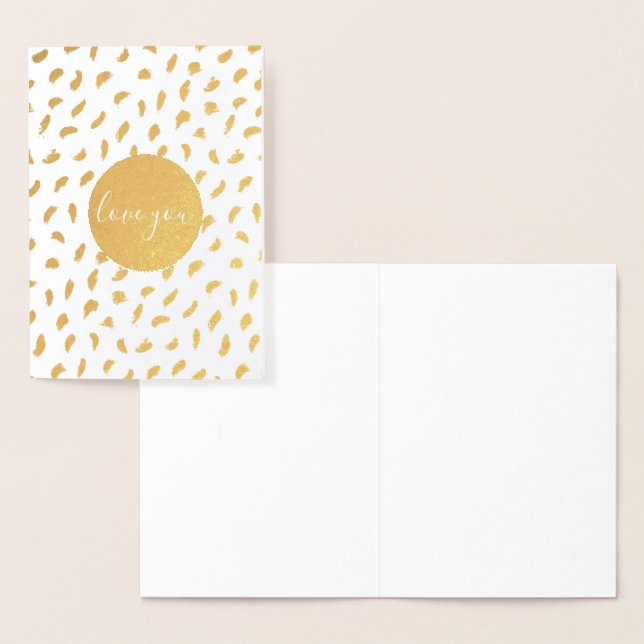 Carte Dorée Chic Gold Glam Circle Vous Aimez (Affichage)