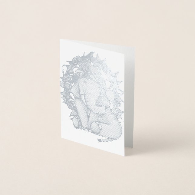 Carte Dorée Christmas Elephant (Devant)