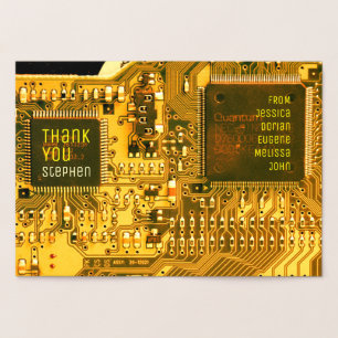 Carte Dorée circuit imprimé électronique Brown et or PCB board