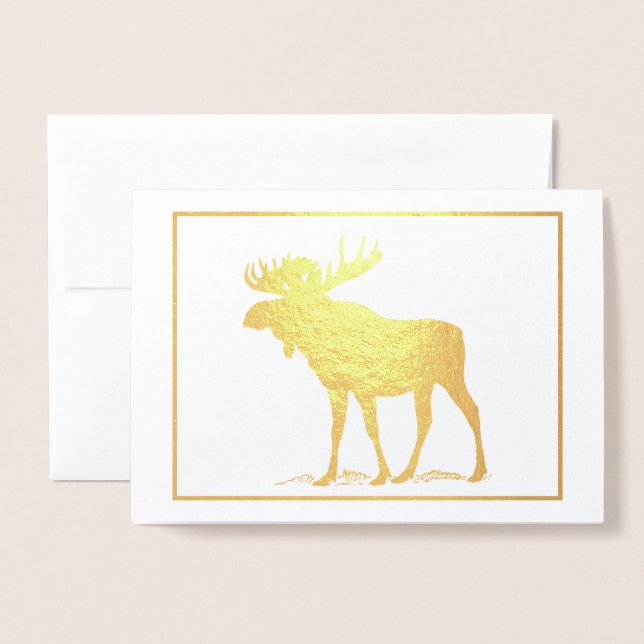 Carte Dorée Citation de vacances de Golden Moose (Devant avec enveloppe)