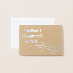 Carte Dorée Citation romantique de fierté et de préjudice