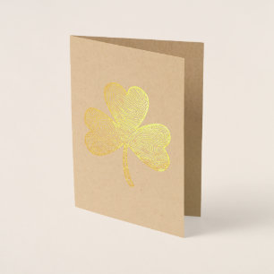 Carte Dorée Clover de la Saint Patrick