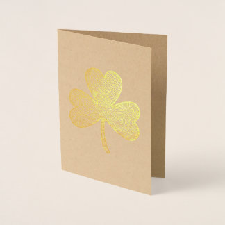 Carte Dorée Clover de la Saint Patrick