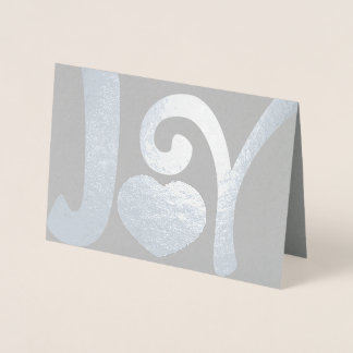 Carte Dorée Coeur de Noël de la joie d'argent