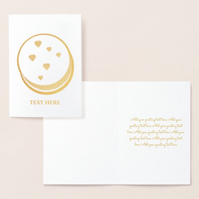 Carte Dorée Cœurs de sandwich de cookies de la Saint-Valentin  (Affichage)