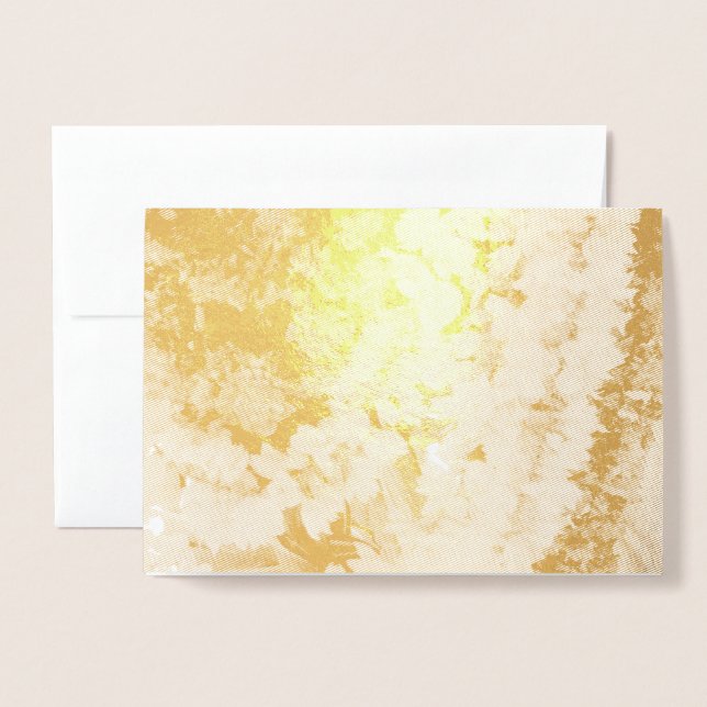 Carte Dorée Colliers de fleurs indiennes (Devant avec enveloppe)