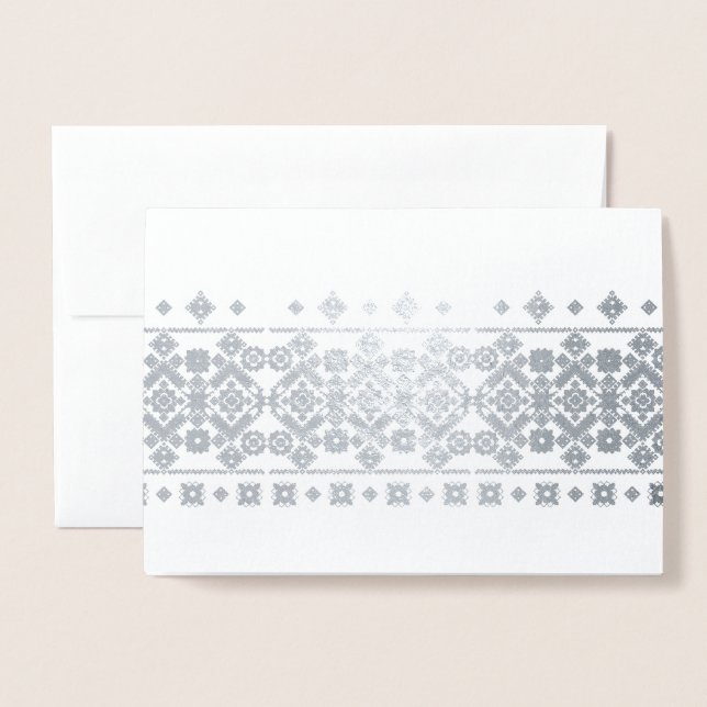 Carte Dorée Conception de broderie (Devant avec enveloppe)