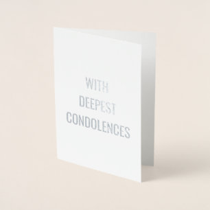 Carte Dorée Condoléances les plus profondes Sympathie minimali