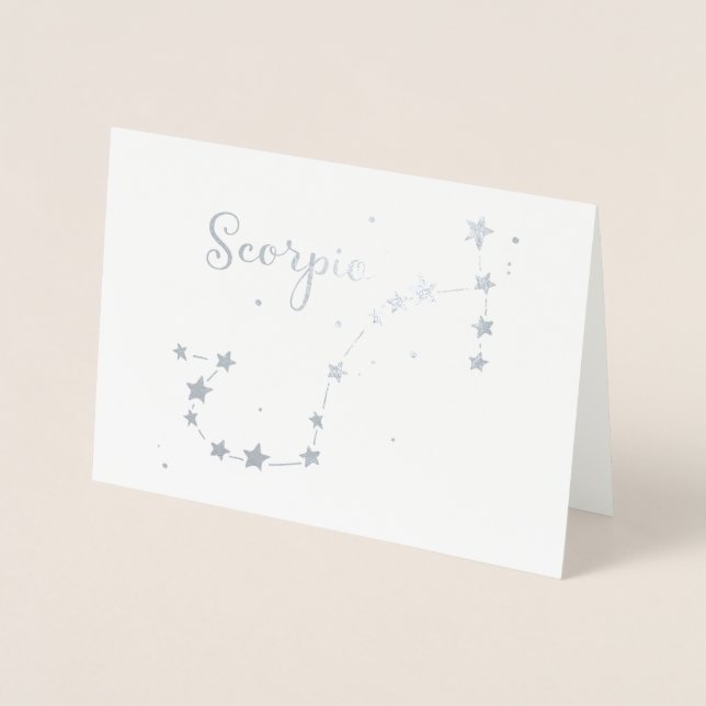 Carte Dorée Constellation Zodiaque à huile d'argent (Devant)