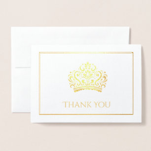 Carte Dorée Couronne de fête 