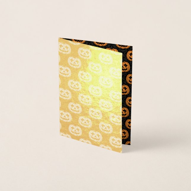 Carte Dorée Crâne de citrouille (Devant)