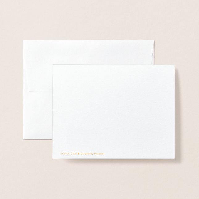 Carte Dorée Créez Votre Propre (Derrière avec enveloppe)