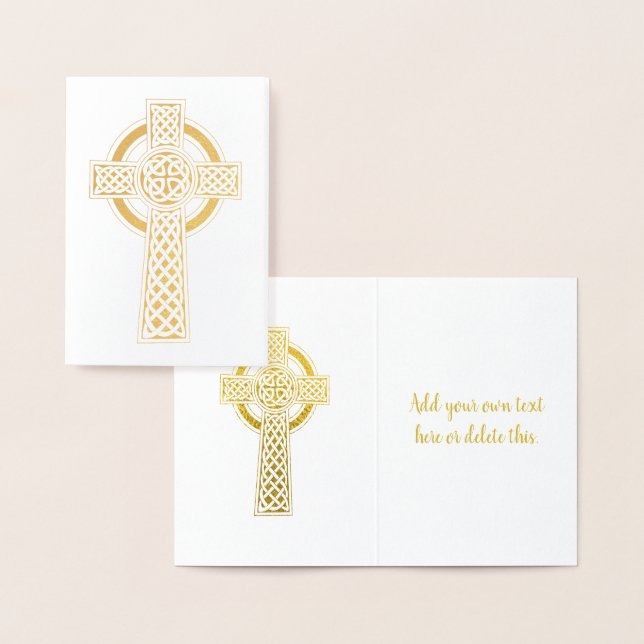 Carte Dorée Croix celtique | Religieux (Affichage)