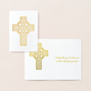 Carte Dorée Croix celtique Religieux