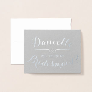 Carte Dorée Curieux Personnalisé Serez-Vous Ma Femme D'Accueil