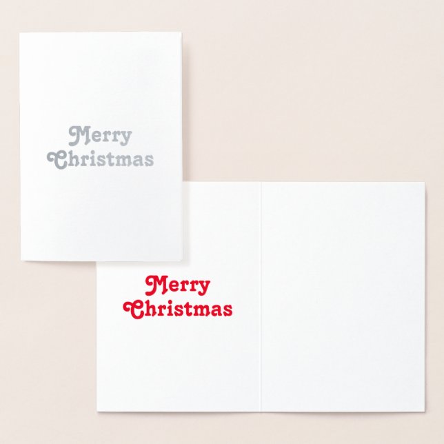 Carte Dorée Customisez, Joyeux Noël - argent ou or (Affichage)