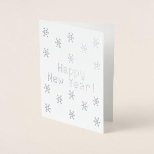 Carte Dorée Customisez-le, Bonne année, flocons de neige
