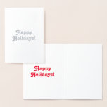 Carte Dorée Customisez-le, Joyeuses Fêtes, rouge - argent ou o<br><div class="desc">Customisez-le,  Joyeuses Fêtes,  rouge - argent ou or Foil Card</div>