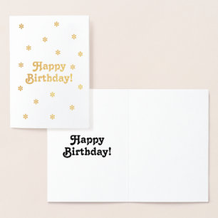 Carte Dorée Customisez-le, Joyeux anniversaire - argent ou or