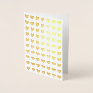Carte Dorée Cute girly fun conversation personnalisée bonbons 