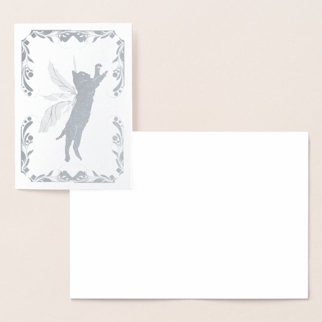 Carte Dorée Dandelion de chat cosmique (Affichage)