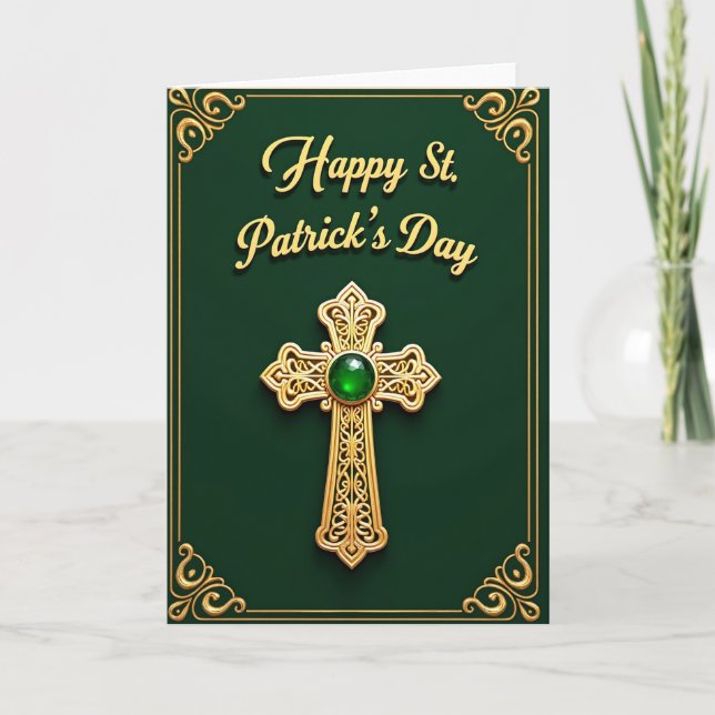 Carte dorée de la Saint-Patrick (Devant)
