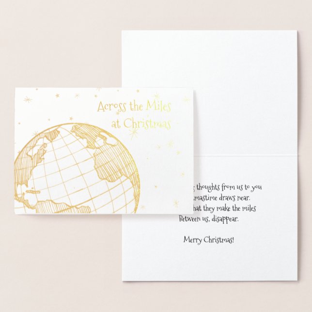Carte Dorée De l'autre côté des kilomètres à Noël (Affichage)