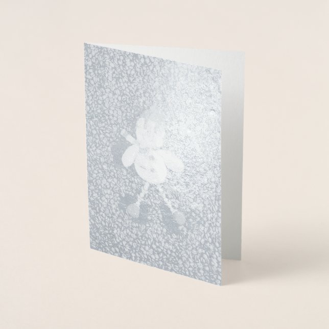 Carte Dorée Décor de Noël snowman (Devant)
