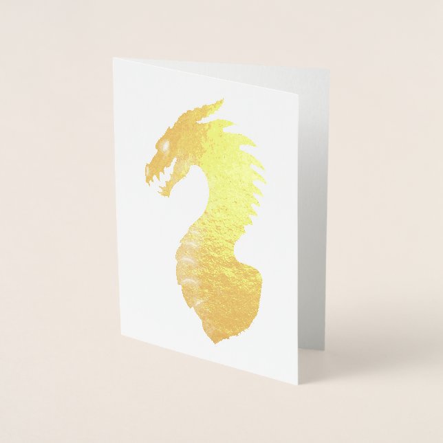 Carte Dorée Dragon médiéval (Devant)