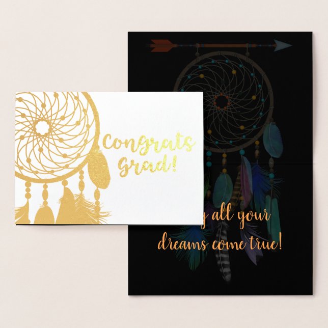 Carte Dorée Dreamcatcher | Félicitations Grad ! | Graduation (Affichage)