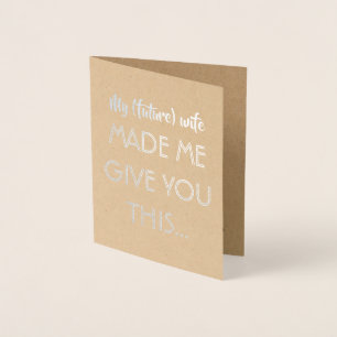 Carte Dorée Drôle Groomsman ou Meilleur Homme M'A FAIT VOUS DO