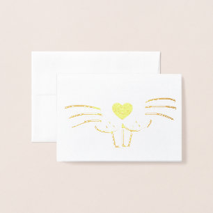 Carte Dorée Drôle mignon lapin de Pâques dessin animé