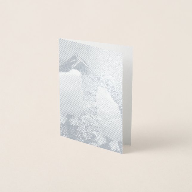 Carte Dorée Éclaboussure de couleur de pingouin (Devant)