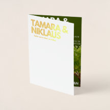 Élégant Bold Forest Green Slavic Photo Mariage